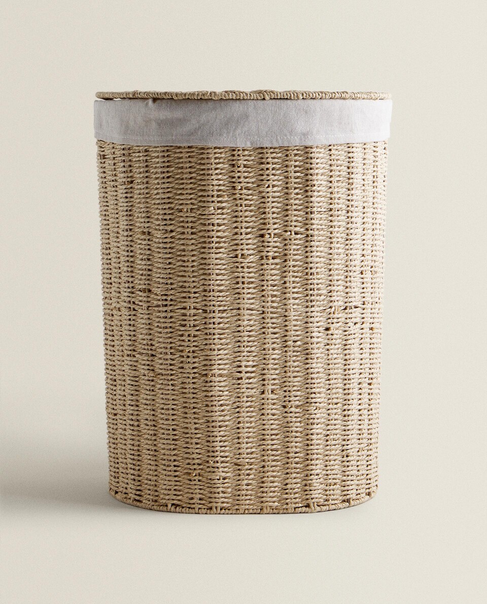 FABRIC-LINED LAUNDRY HAMPER | Zara Home