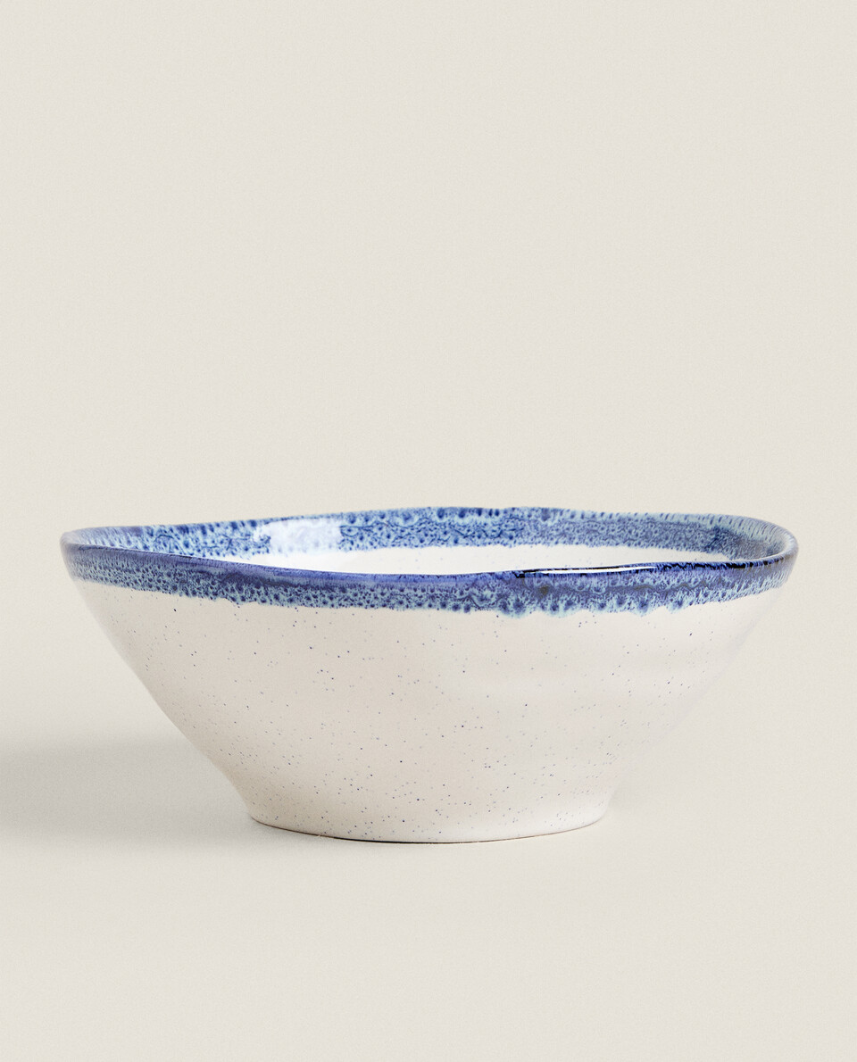 EARTHENWARE SALAD BOWL WITH LINE DESIGN | Zara Home United States of America