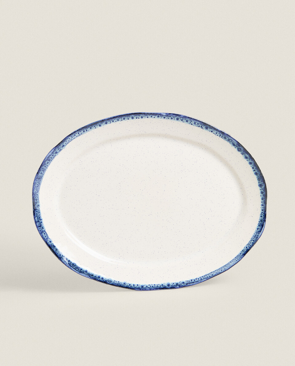 EARTHENWARE SERVING DISH WITH LINE DESIGN | Zara Home United States of America