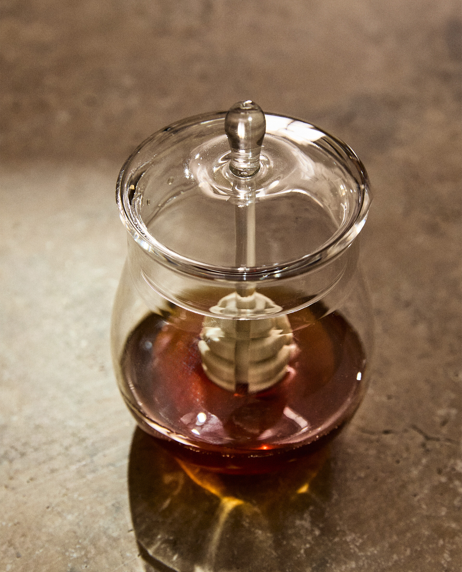 BOROSILICATE GLASS HONEY JAR WITH LID Zara Home Canada