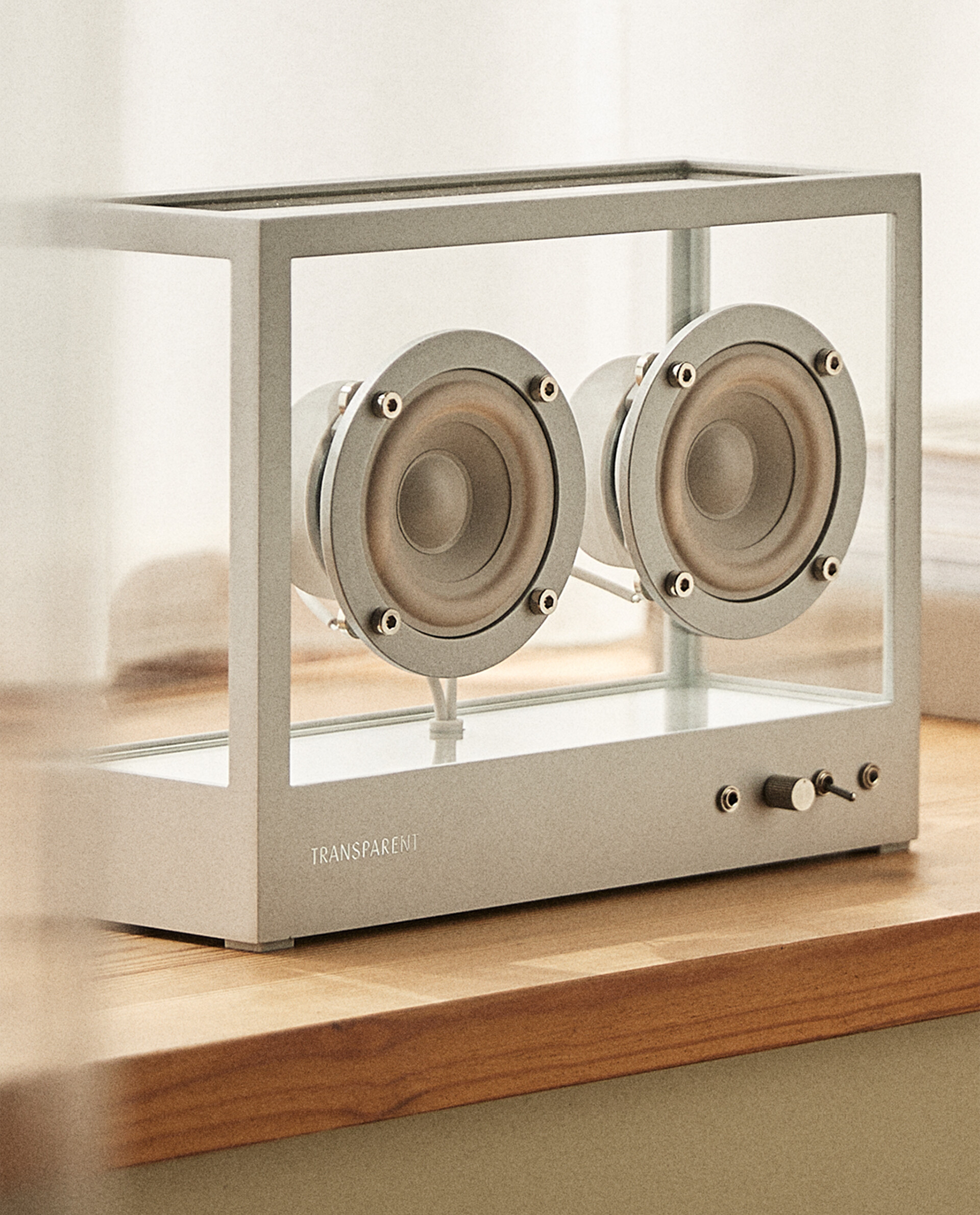 SMALL TRANSPARENT ALUMINIUM GLASS SPEAKER | Zara Home Kosovo