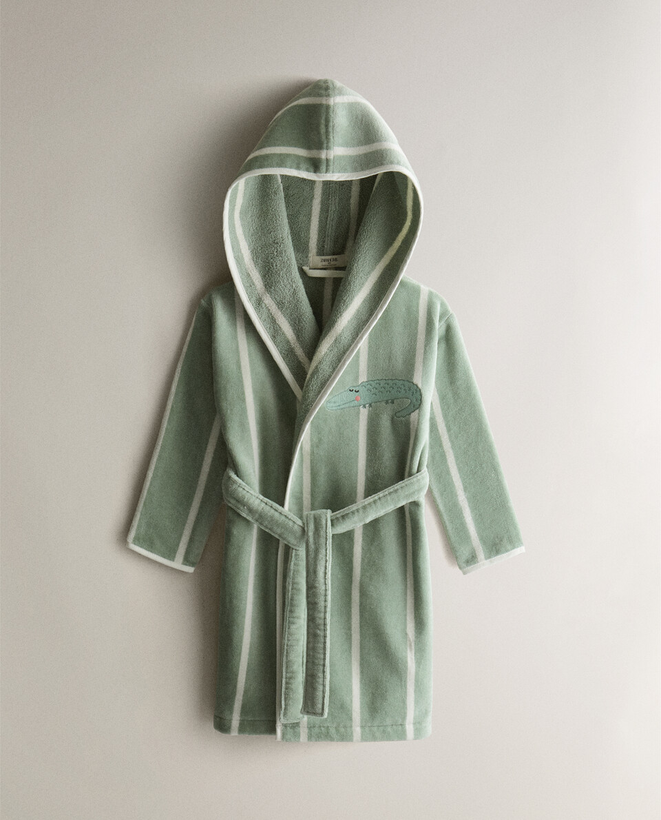 CHILDREN'S VELOUR CROCODILE BATHROBE | Zara Home United Kingdom