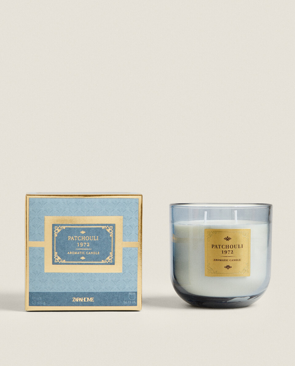 (400 G) PATCHOULI 1972 SCENTED CANDLE Zara Home UAE ABU DHABI/AL AIN/RAS ALKHAIMAH‎