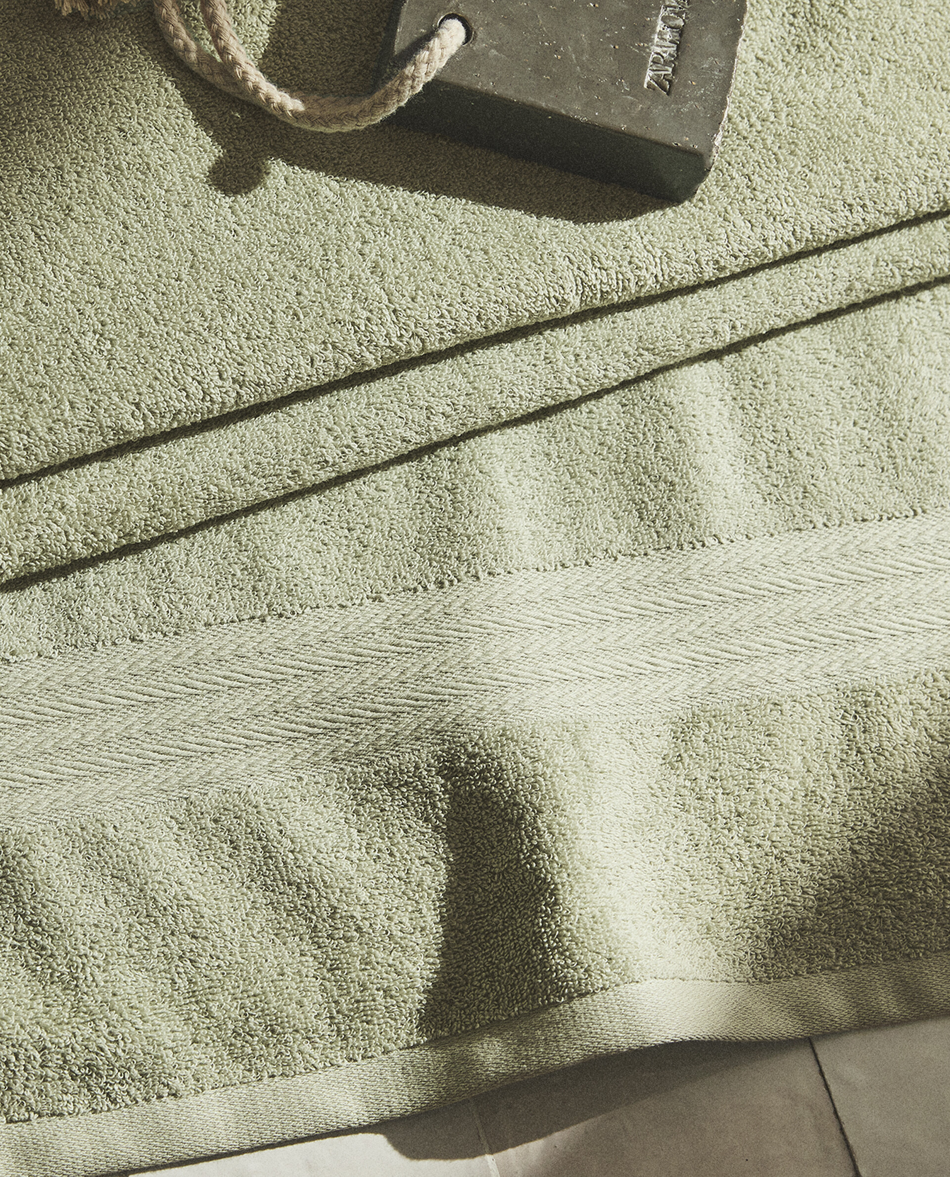 COTTON TOWEL WITH BORDER Zara Home Lebanon