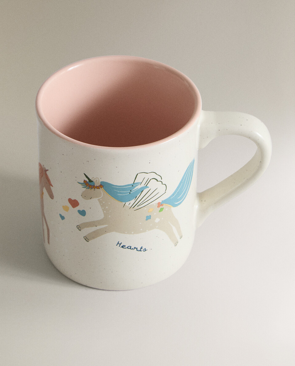 CANECA INFANTIL CERÂMICA UNICÓRNIOS