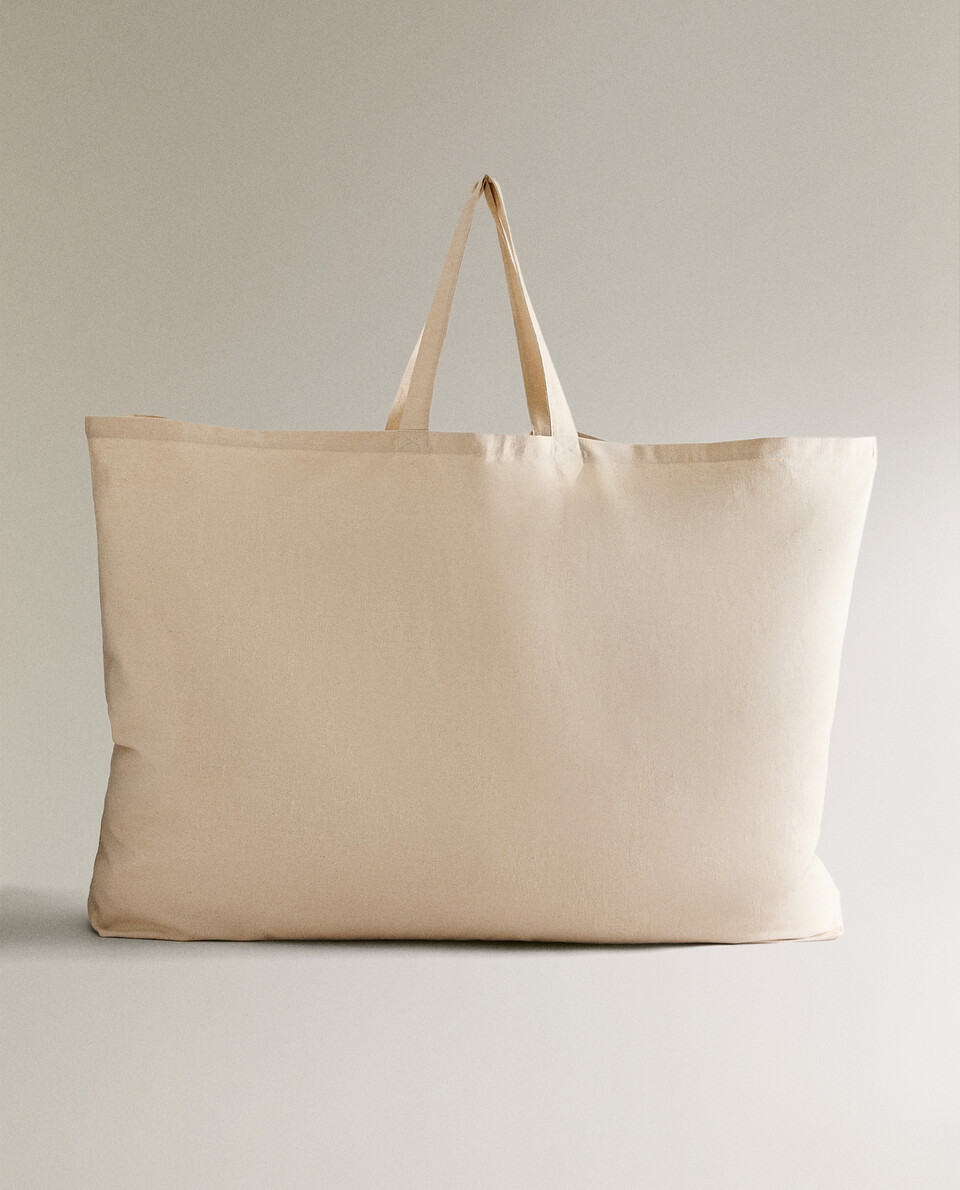Large canvas bag zara home belgi belgique
