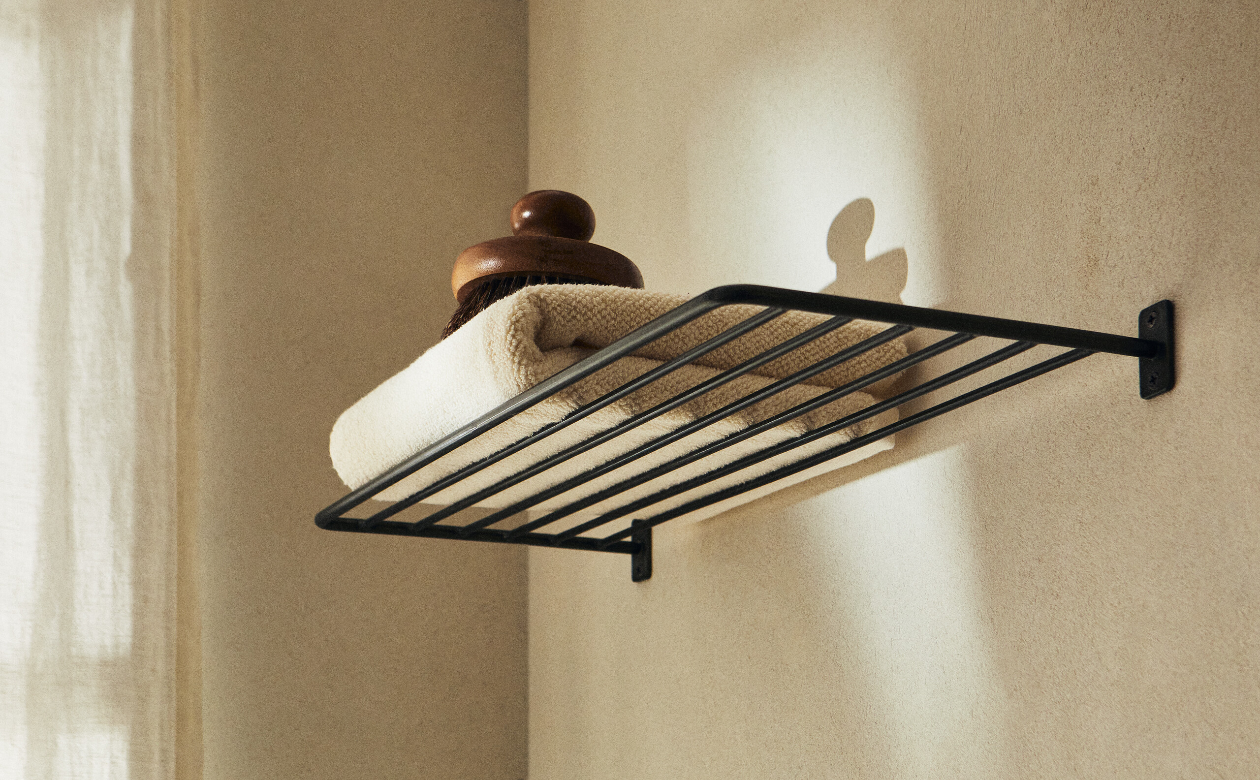 Chrome towel rack with hooks hotsell