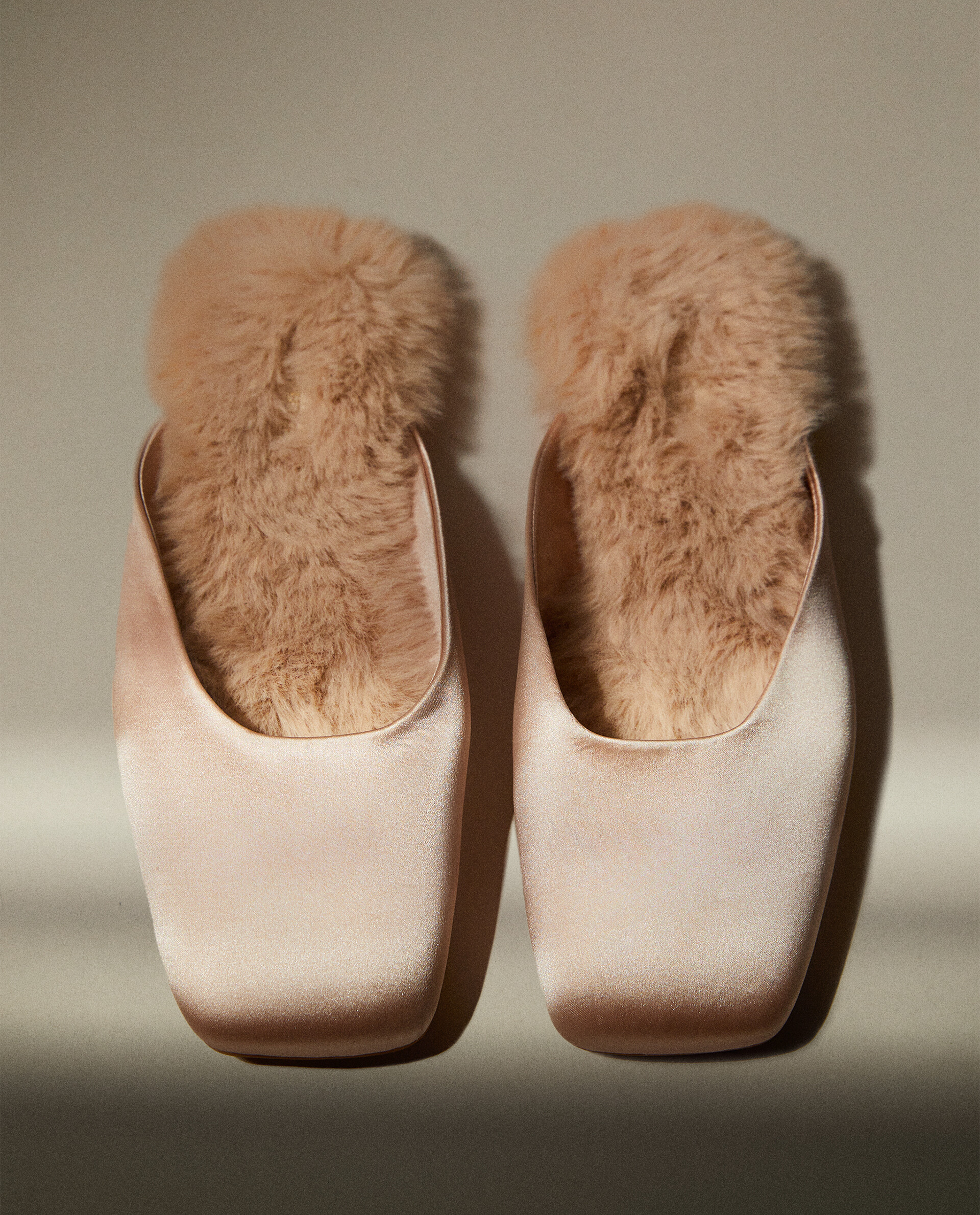 Fur lined mules zara sale