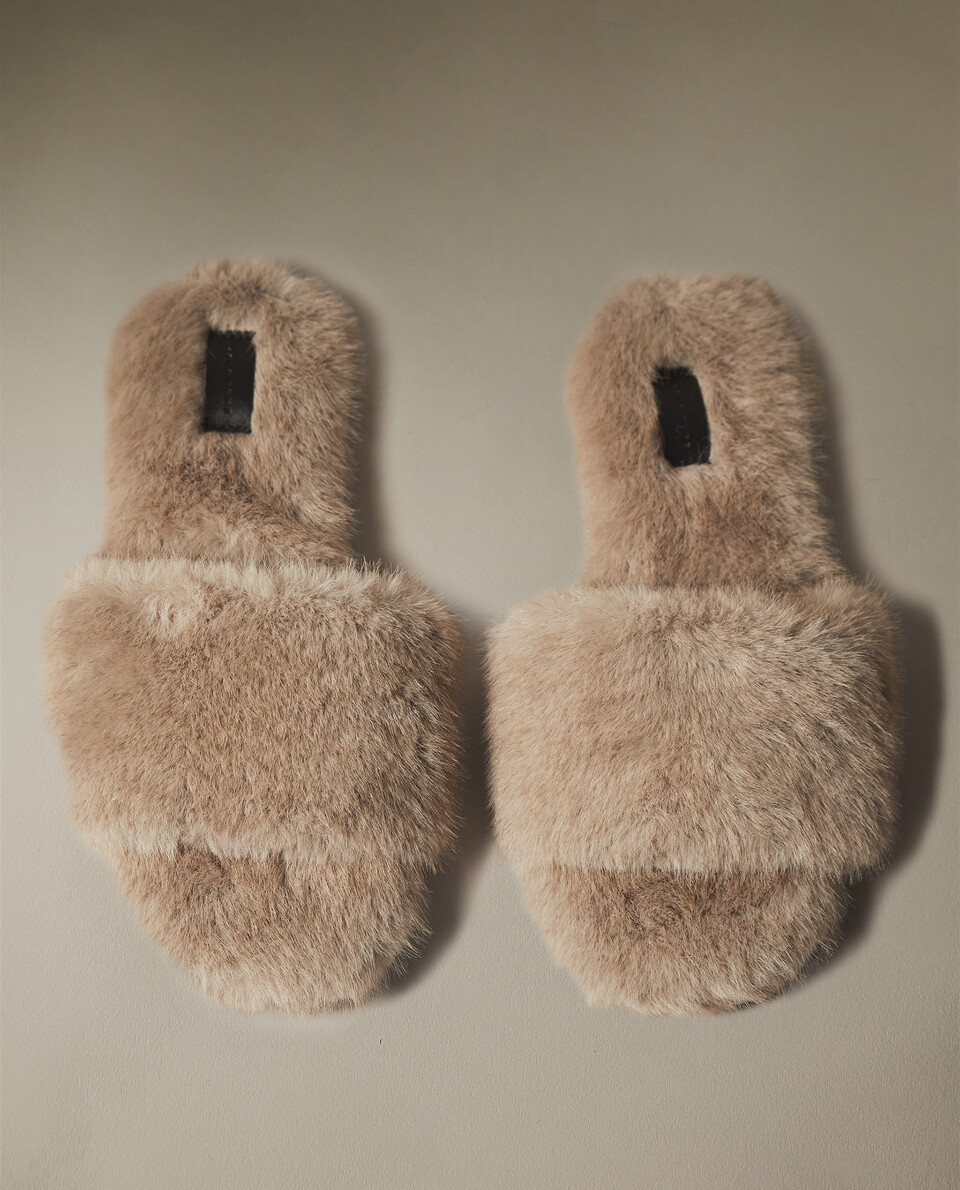 Zara home fluffy discount slippers