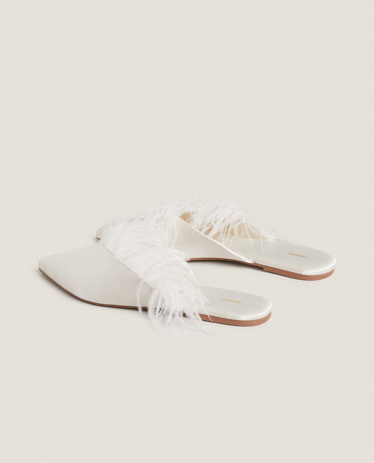 Zara feather shop mules