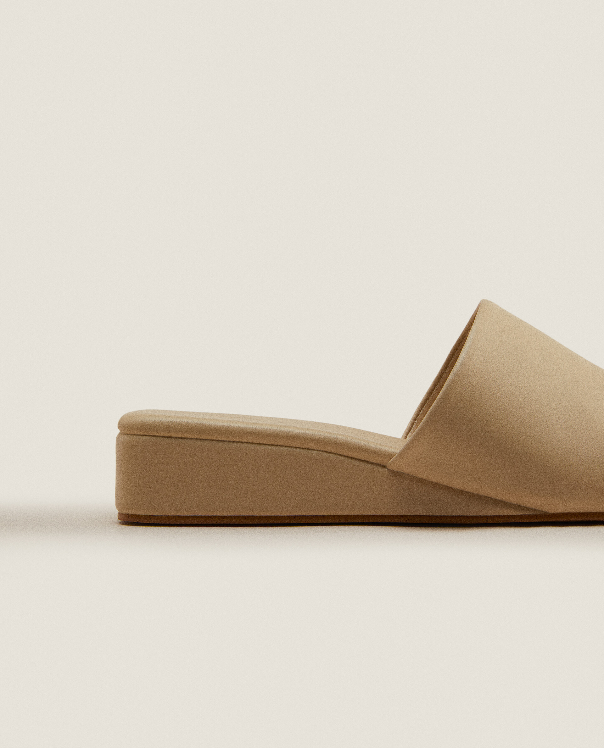 LEATHER MULE WEDGES Zara Home Ireland