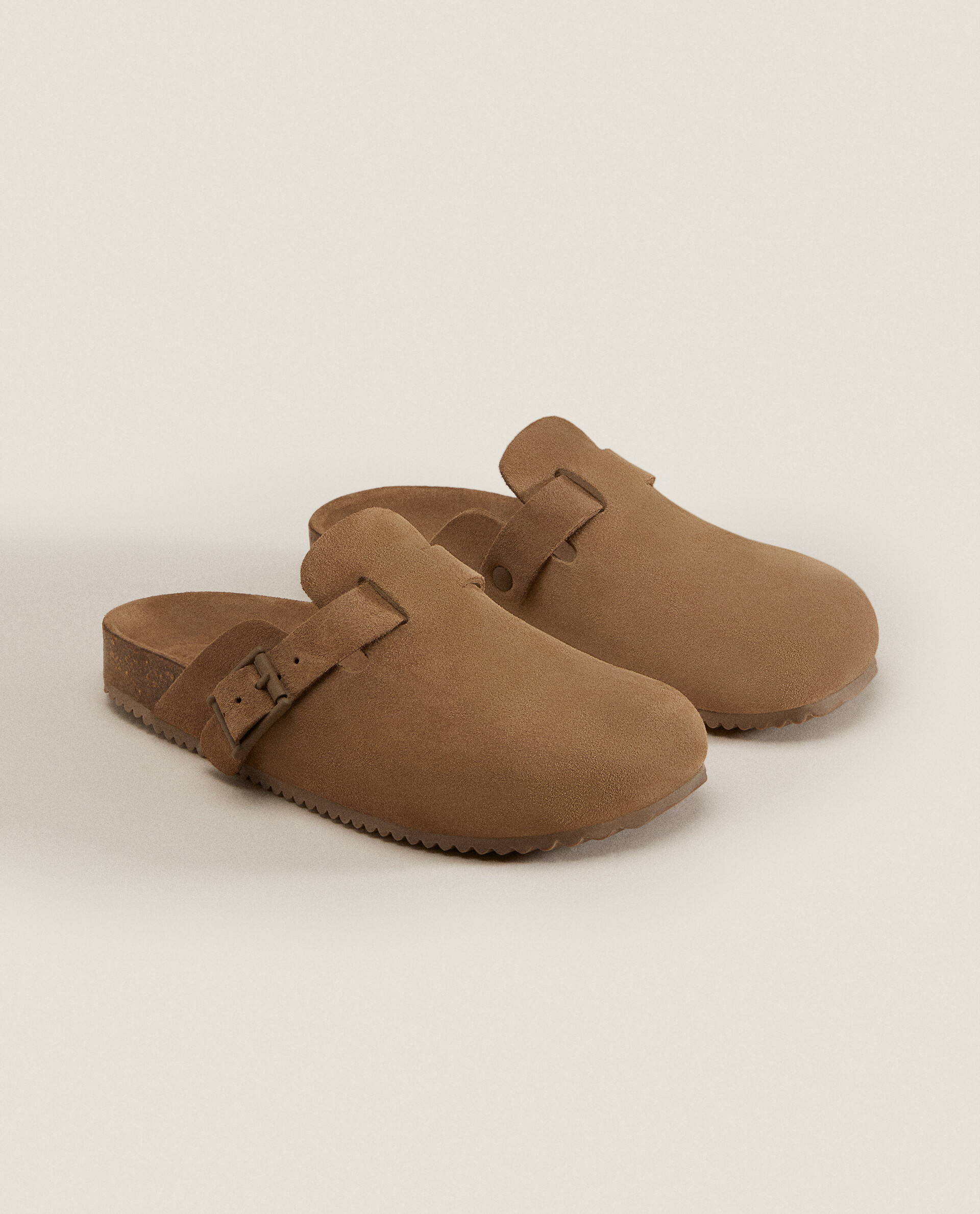 LEATHER CLOGS WITH BUCKLE Zara Home United Kingdom