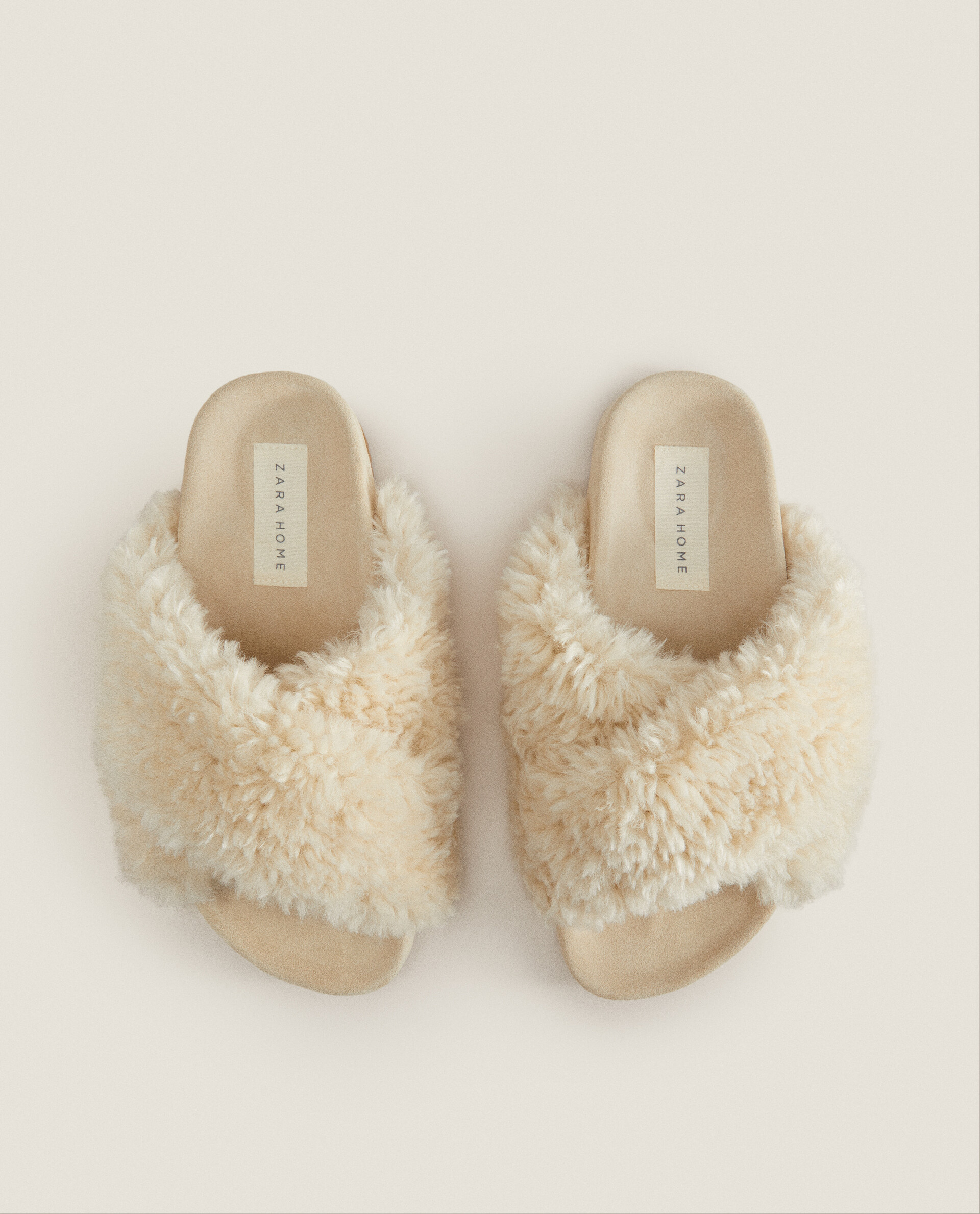 Zara hot sale shearling sandals