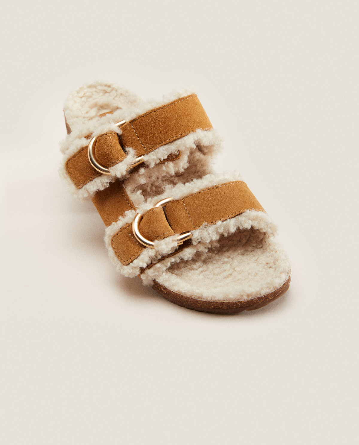 LINED LEATHER DOUBLE BUCKLE SANDALS Zara Home Germany