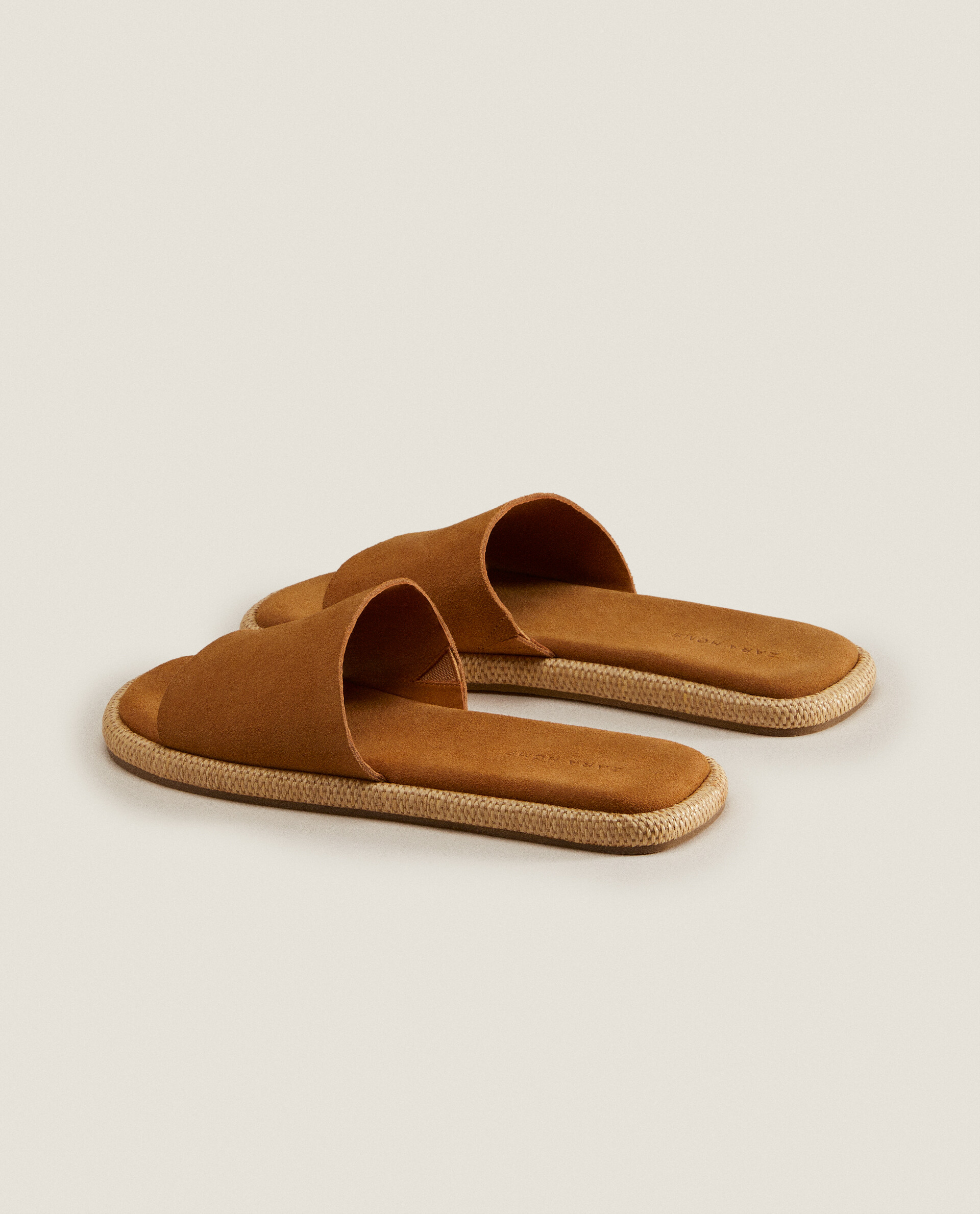 Ladies shop leather sliders