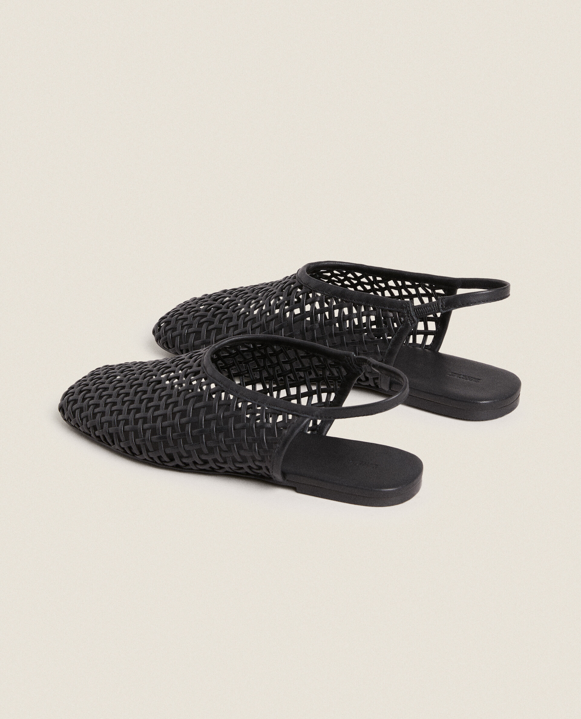 Mules discount tressées cuir