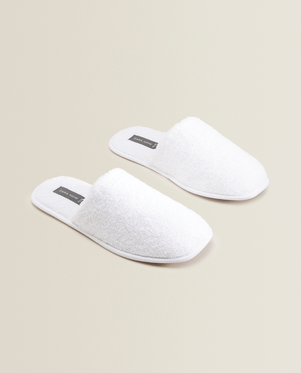 White terry slippers hot sale