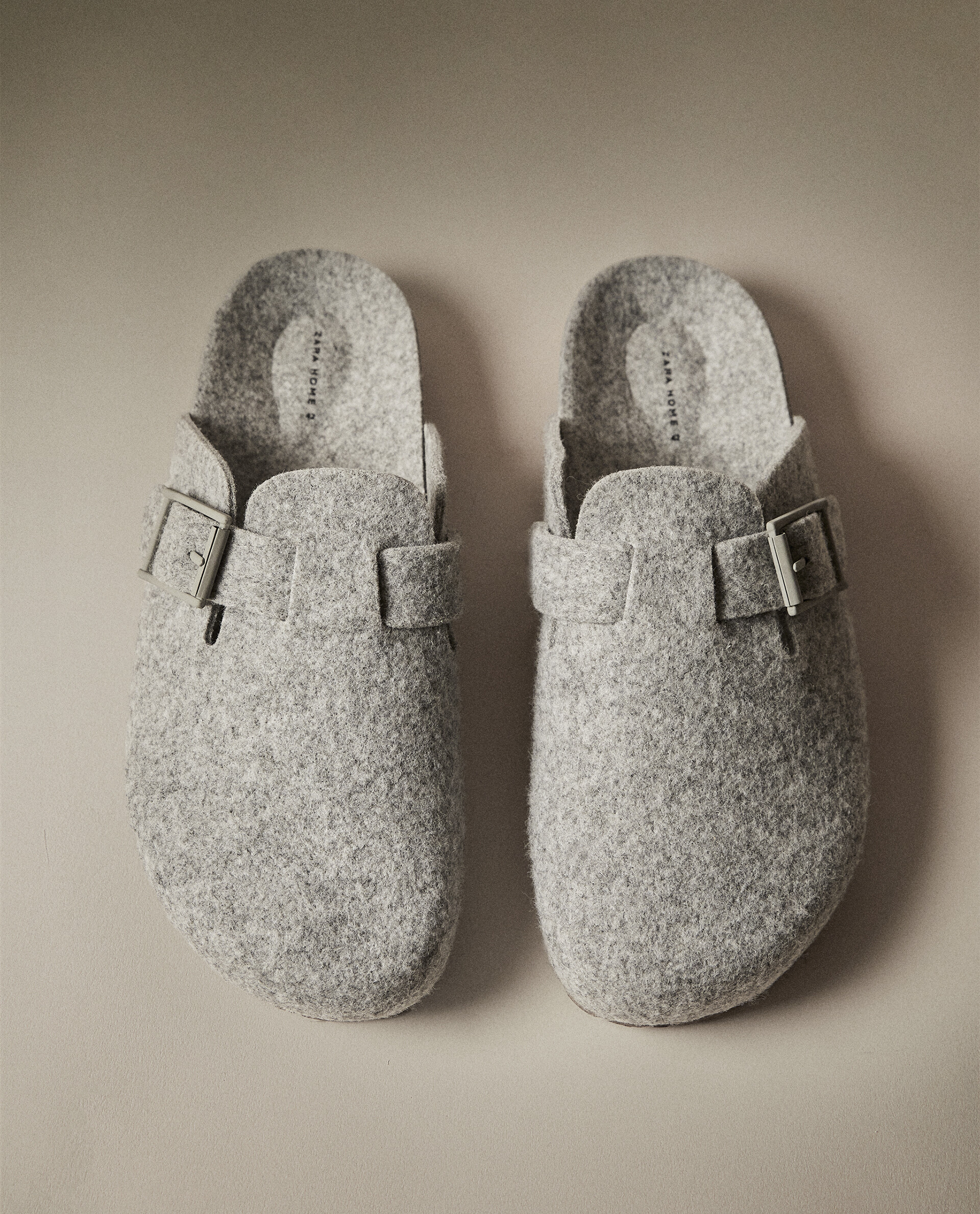 BUCKLED FELT MULE CLOG SLIPPERS Zara Home Kuwait
