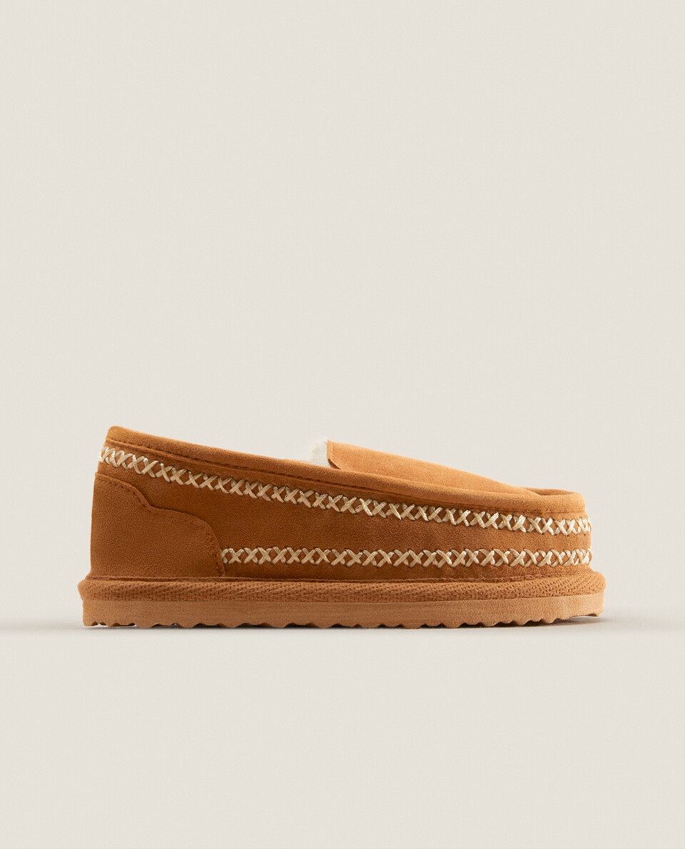 LEATHER LOAFERS WITH LINING