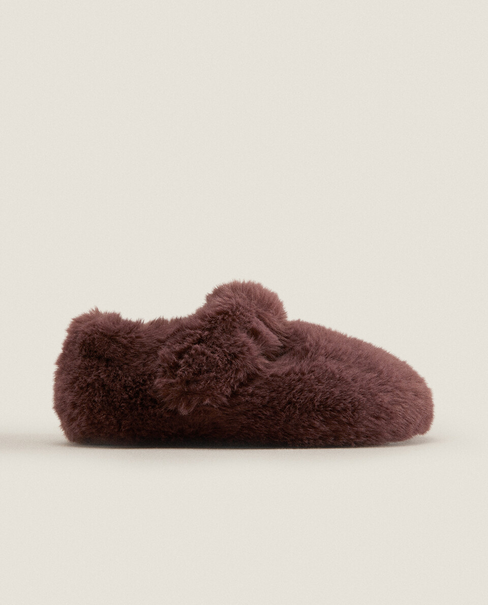 Zara home fluffy hot sale slippers