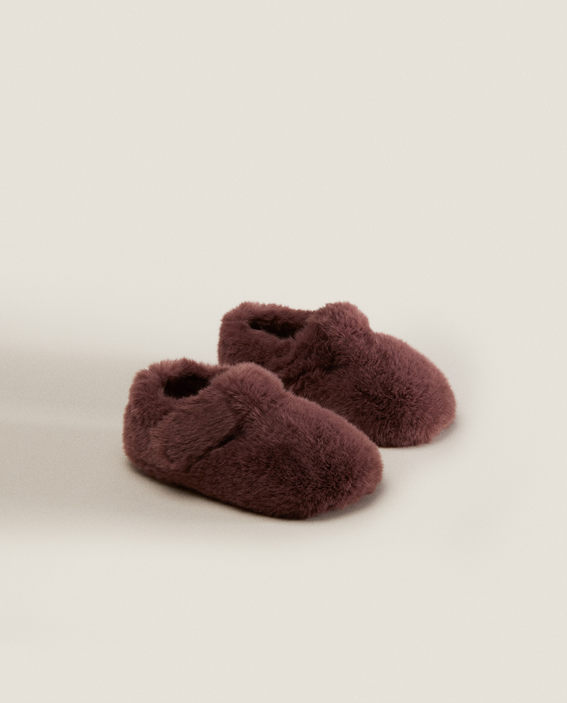 FAUX FUR BALLERINA SLIPPERS Zara Home Morocco