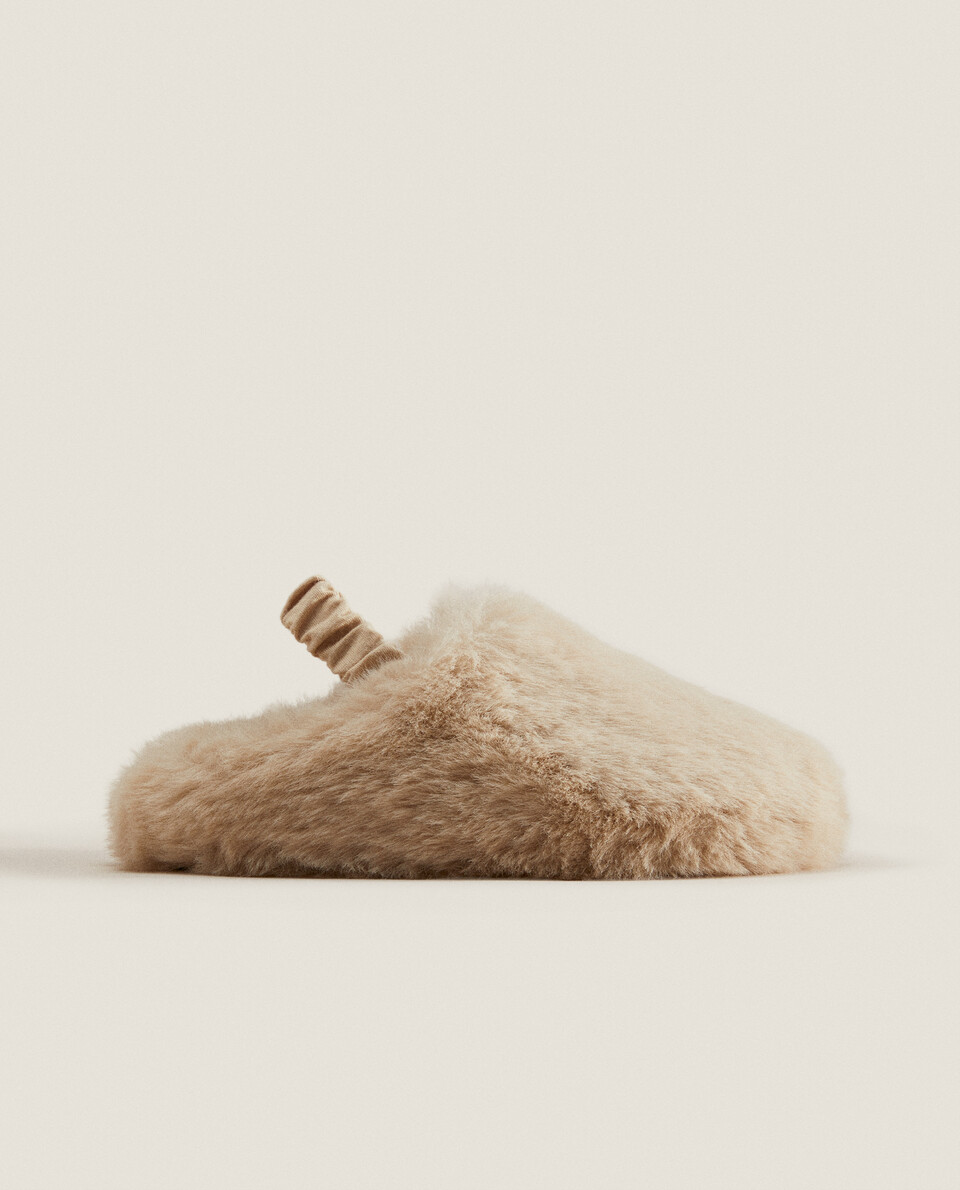 Fur lined store mules zara