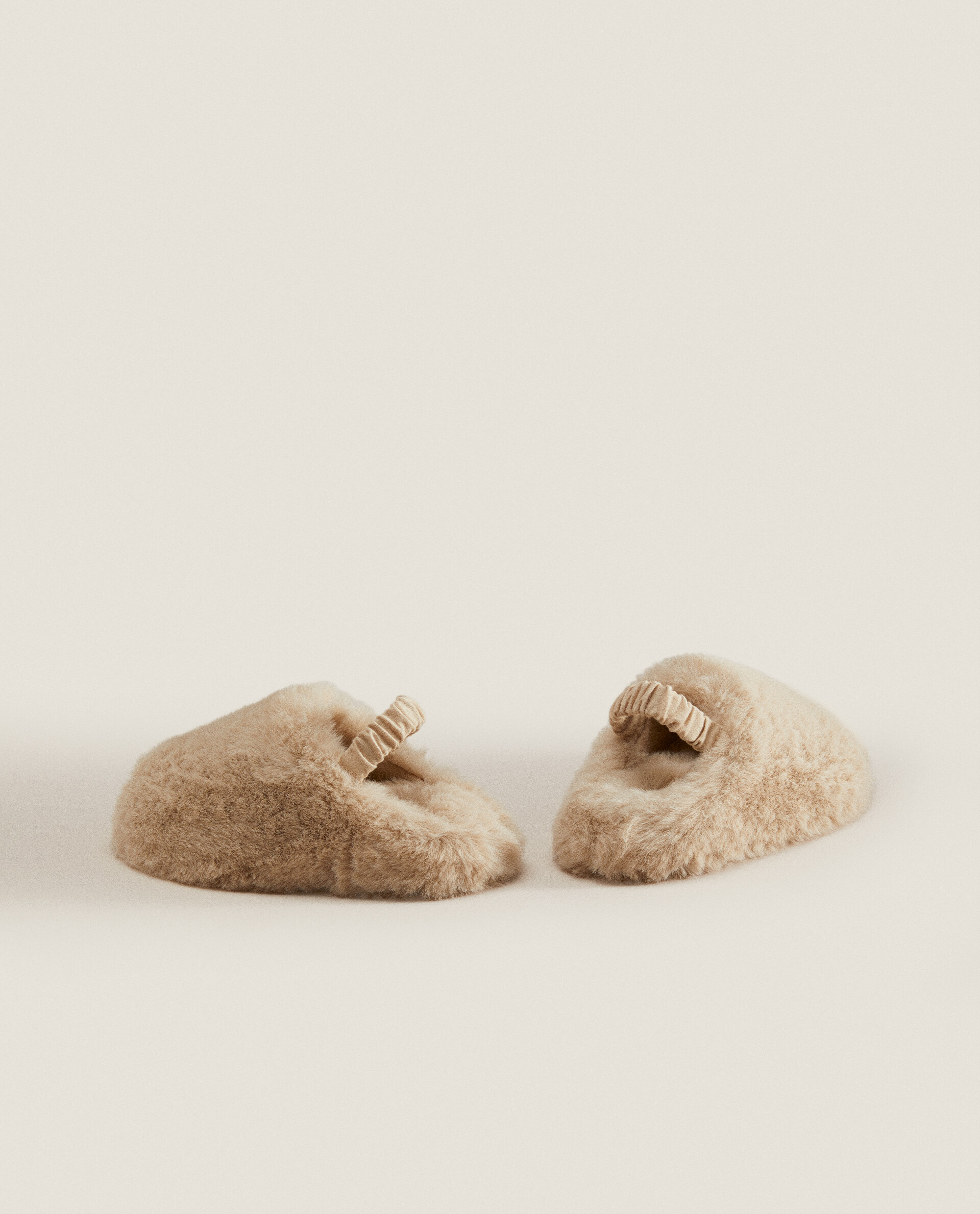 Zara home faux fur slippers cheap