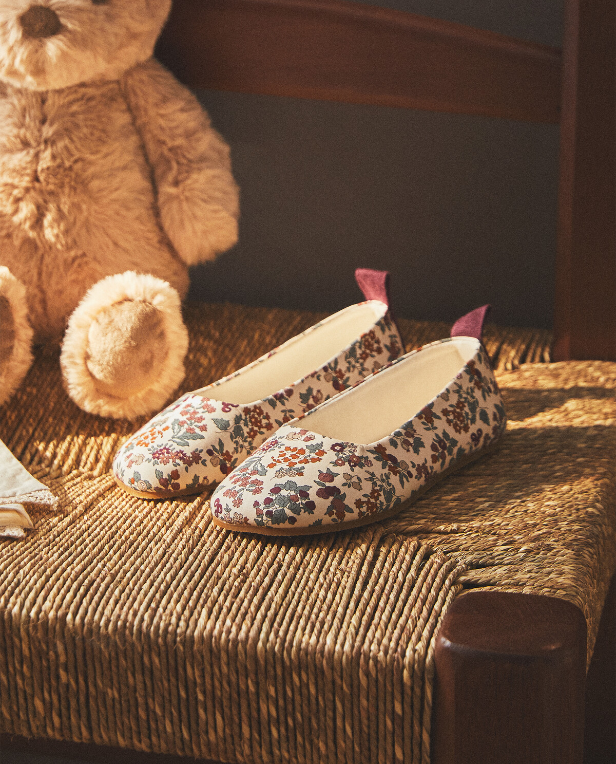 Floral sales ballet shoes