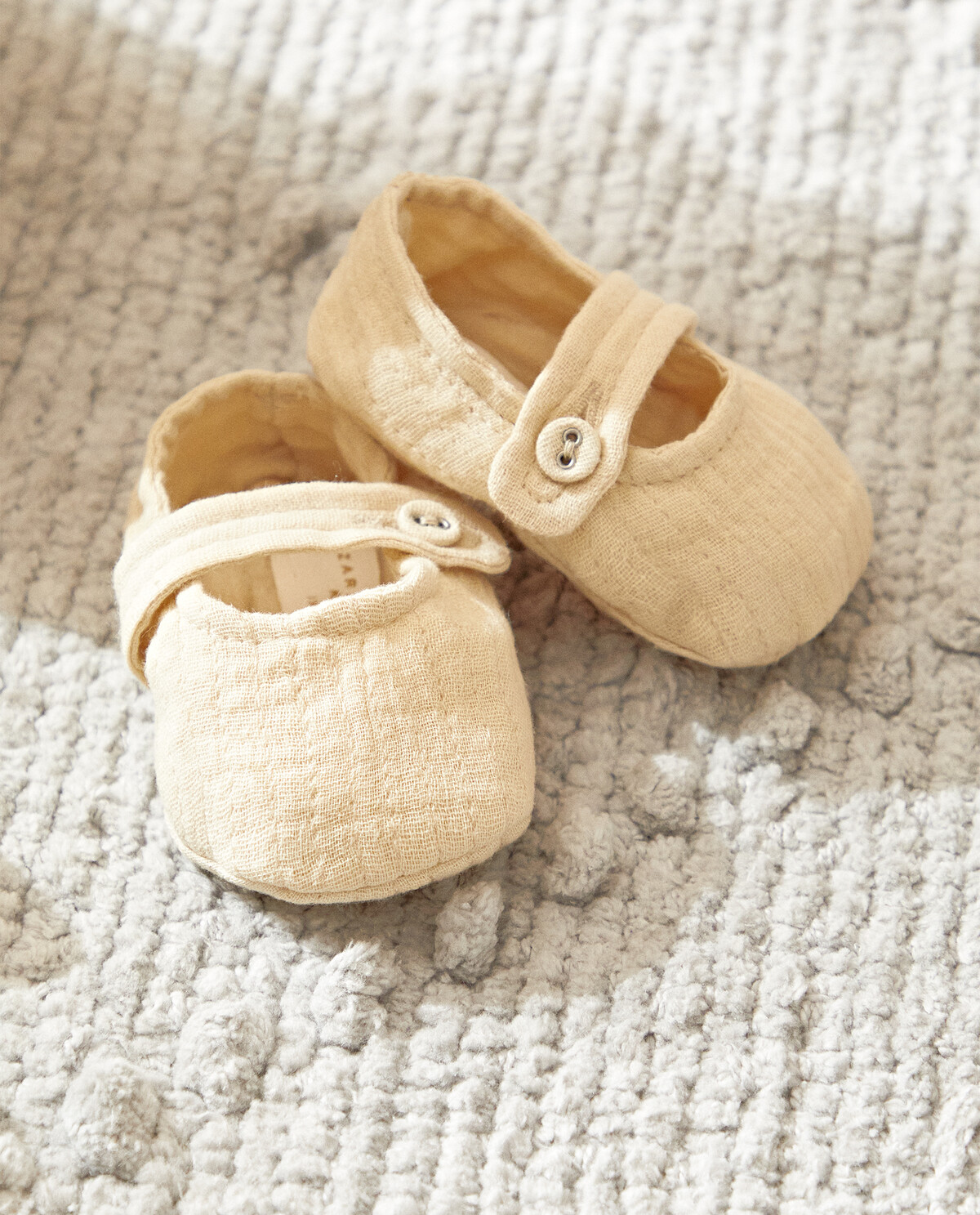 COTTON BOOTIES WITH BUTTON Zara Home Morocco