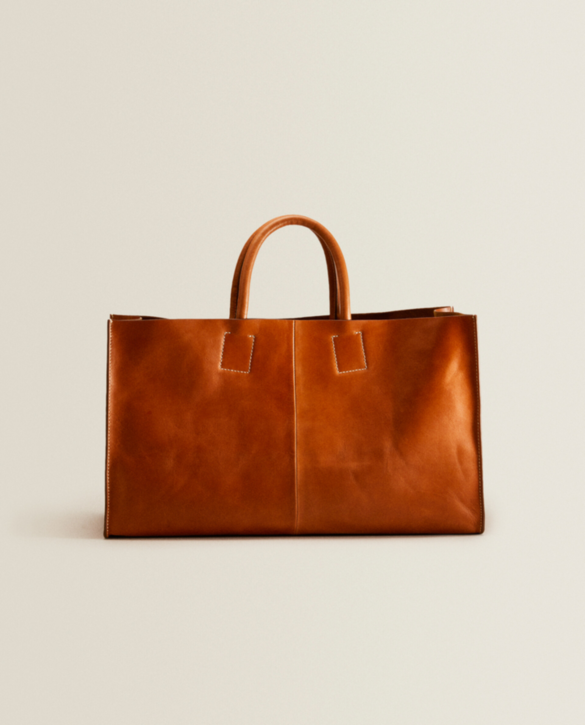 LEATHER TOTE BAG Zara Home Japan