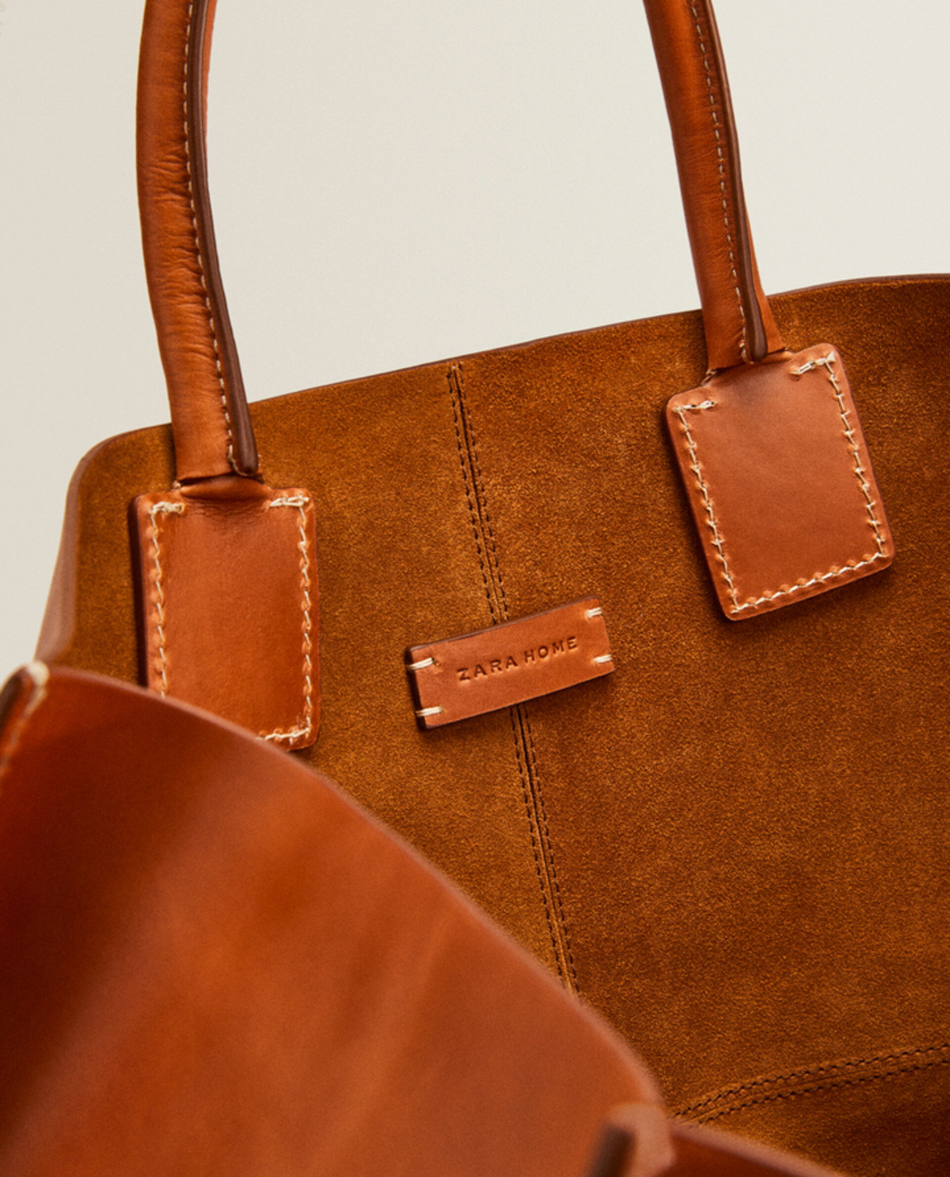 Zara tote bag leather Clearance