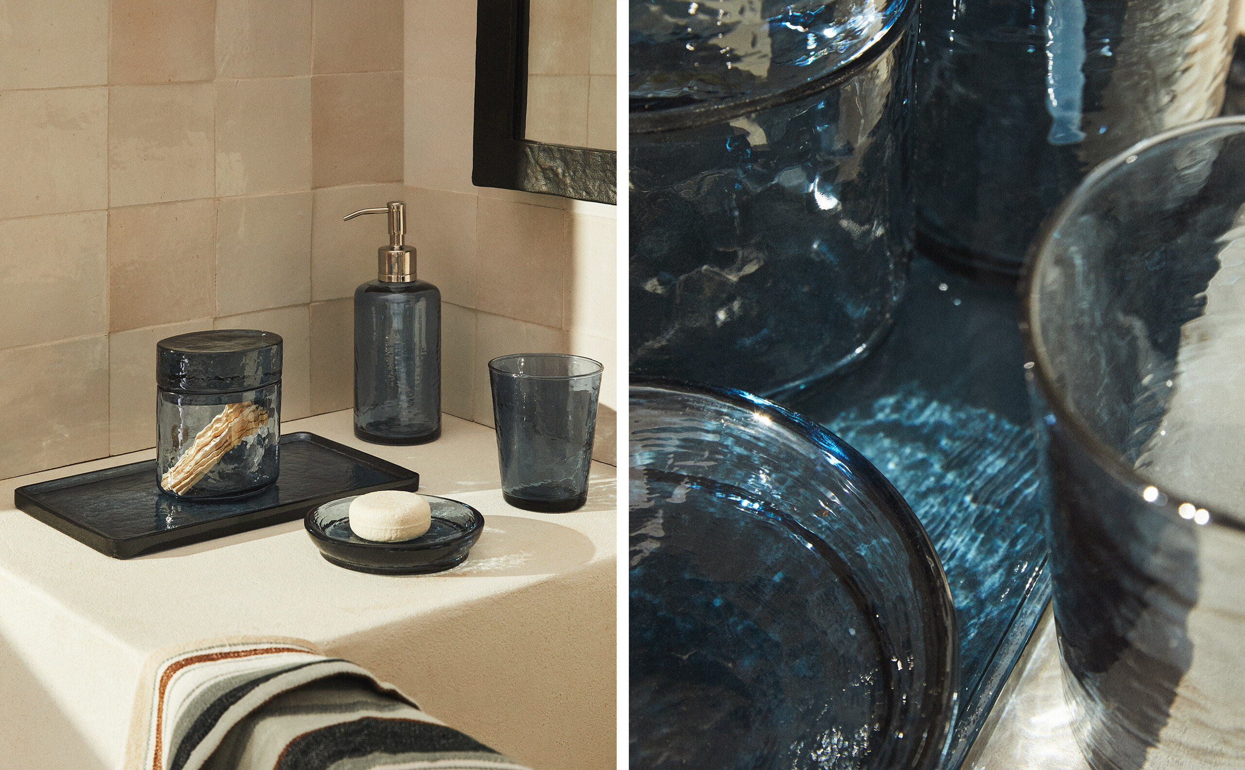set di mobili da bagno 2 pezzi in Vetroceramica bianca