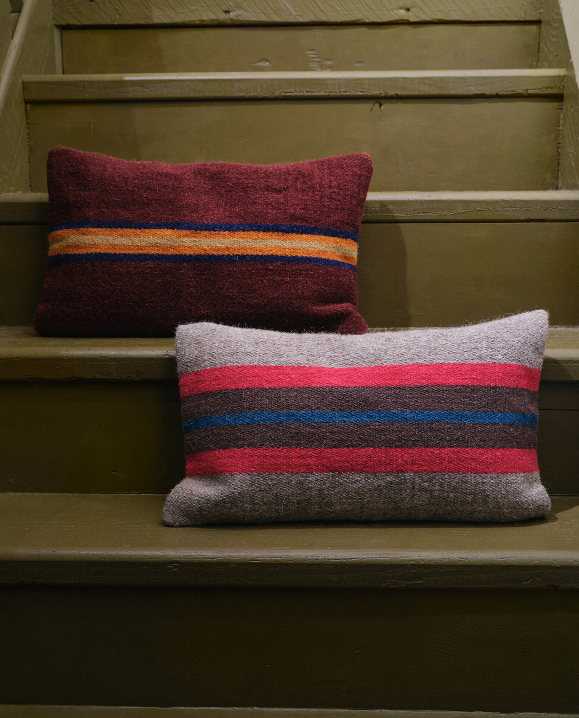 Striped throw deals pillow covers