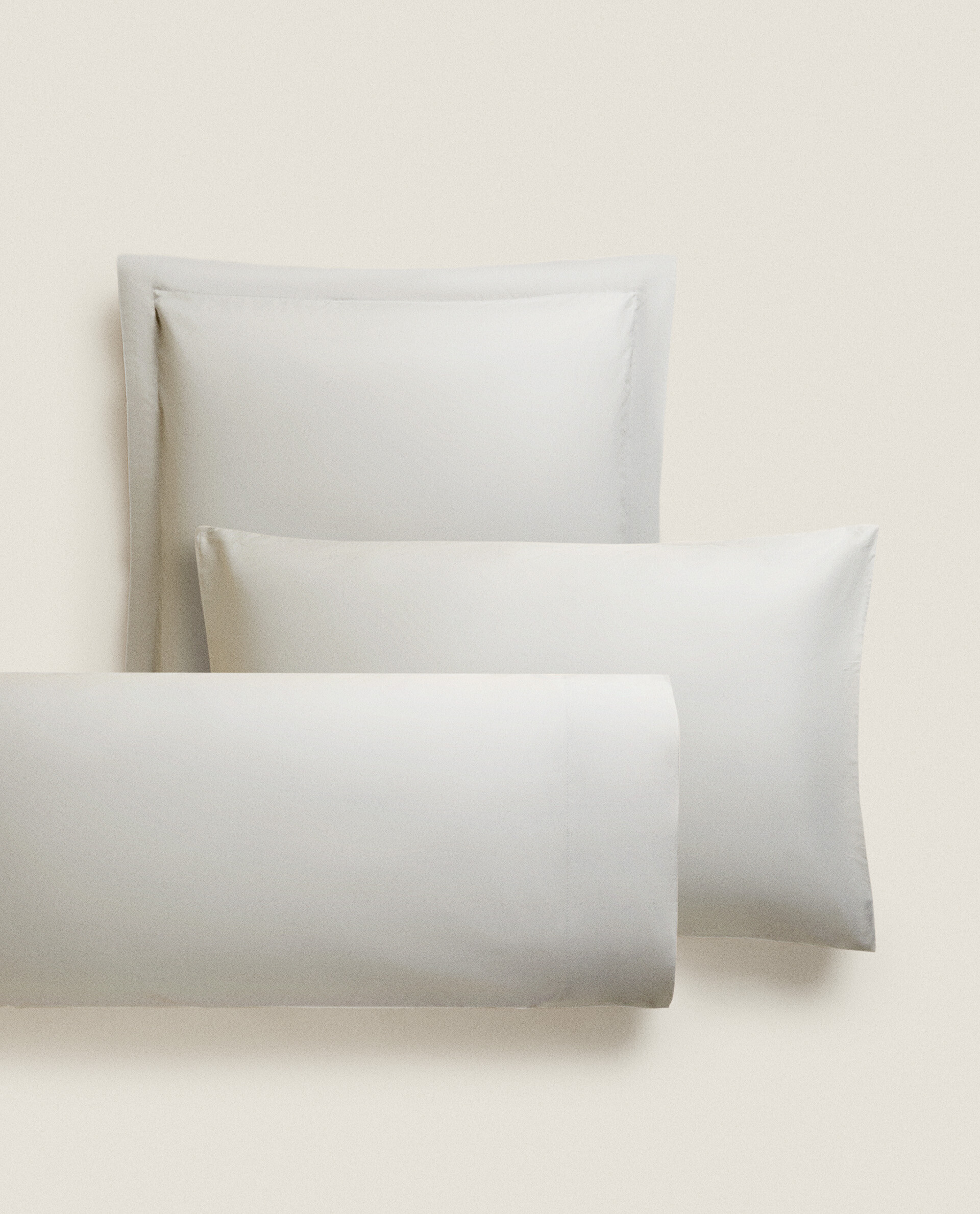 Pack de 2 fundas de almohada lisas de algodón 200 hilos de 90x50