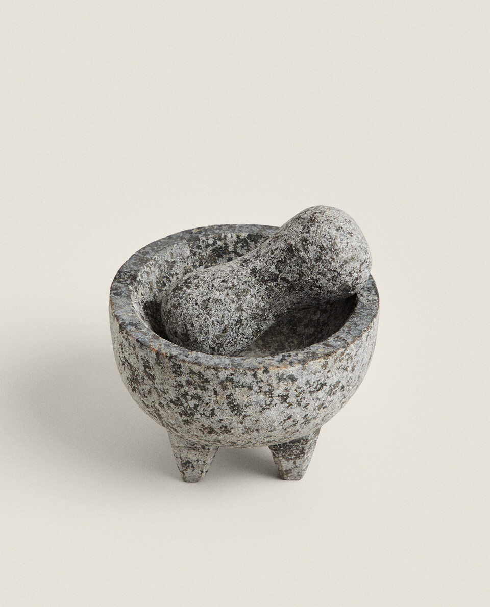 STONE PESTLE AND MORTAR