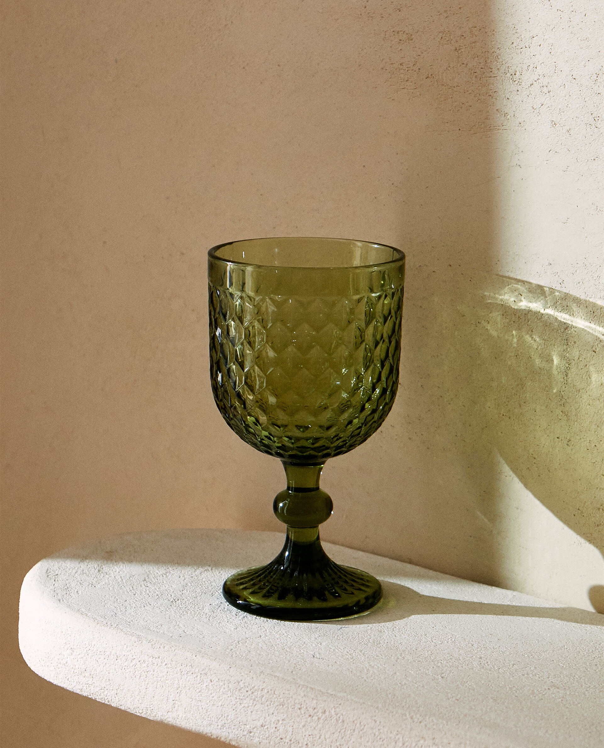 RAISED FACETED WINE GLASS  Zara Home United States of America