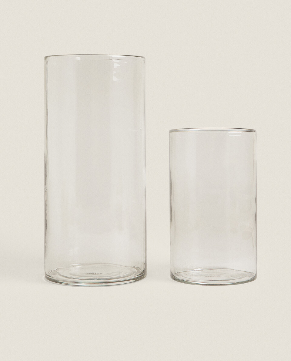 Vaso vetro colorato in pasta effetto marmo