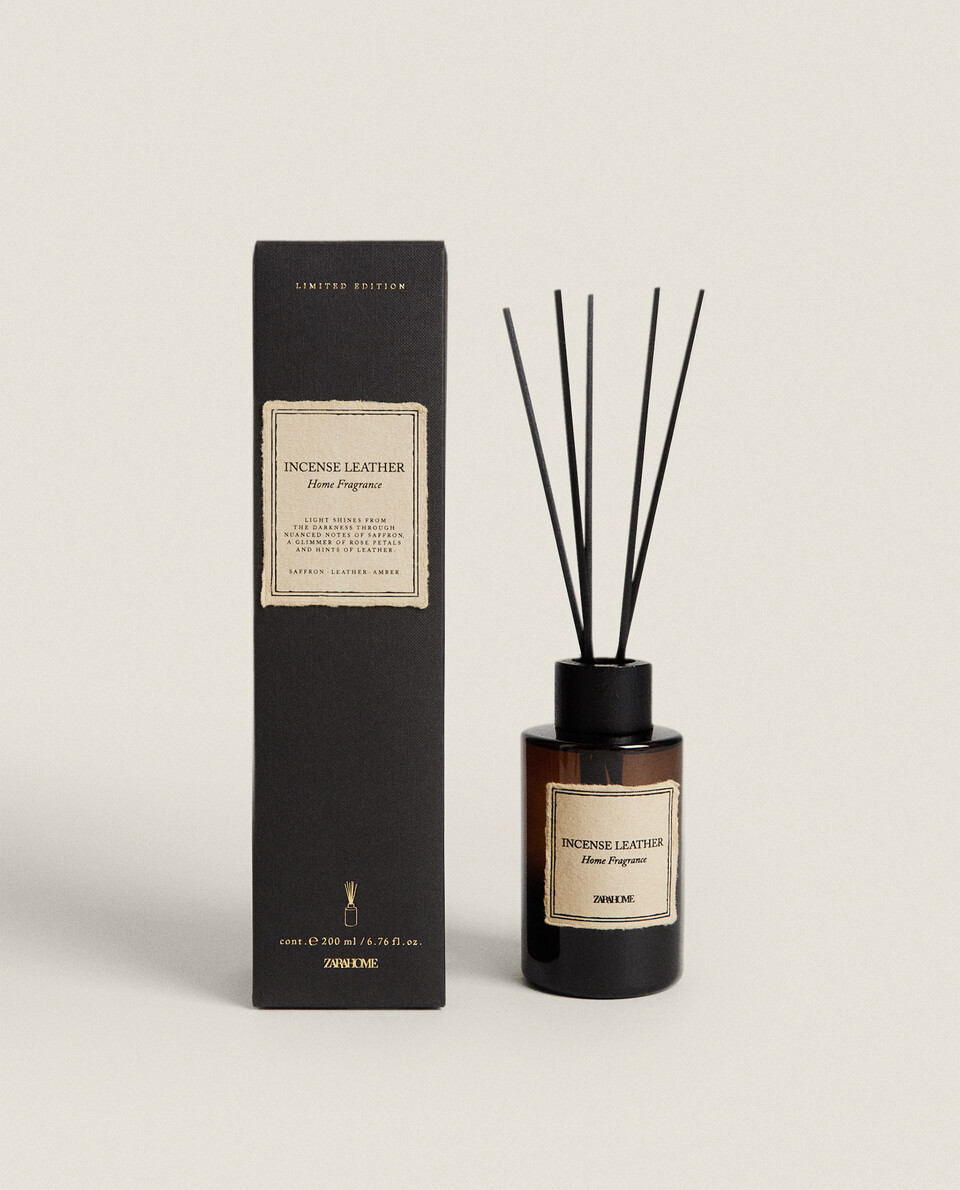 (200 ML) INCENSE LEATHER REED DIFFUSERS Zara Home United Kingdom