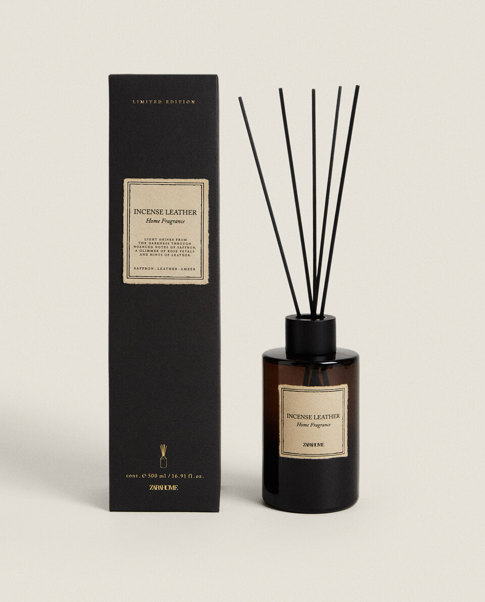 (500 ML) INCENSE LEATHER REED DIFFUSERS Zara Home United Kingdom