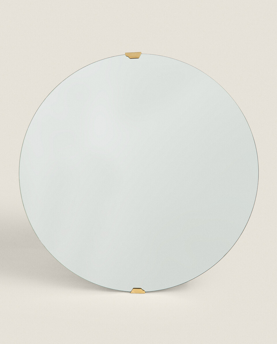 ROUND MIRROR WITH GOLDEN APPLIQUÉS Zara Home UAE ABU DHABI/AL AIN
