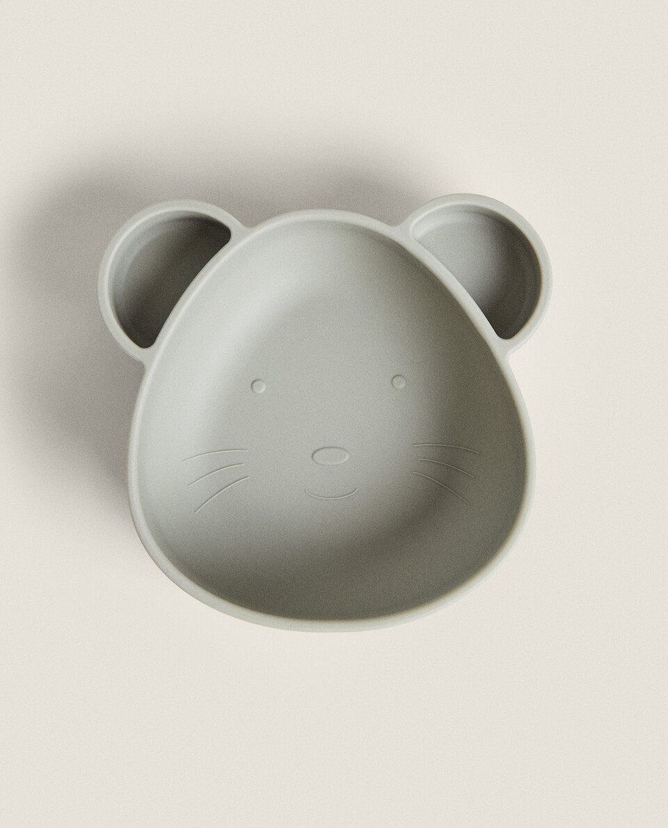 CHILDREN'S SILICONE MOUSE BOWL