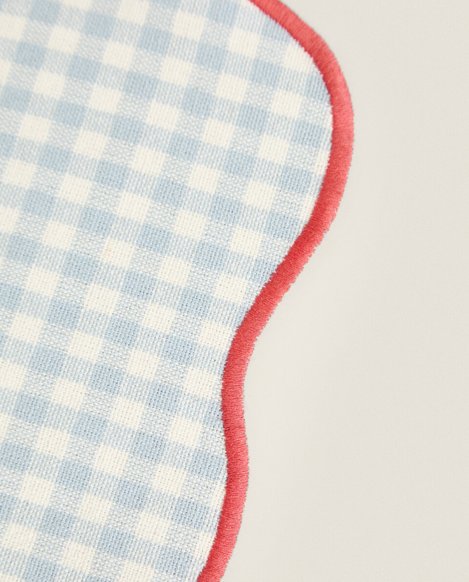 CHILDREN’S GINGHAM PLACEMAT WITH SLOGAN