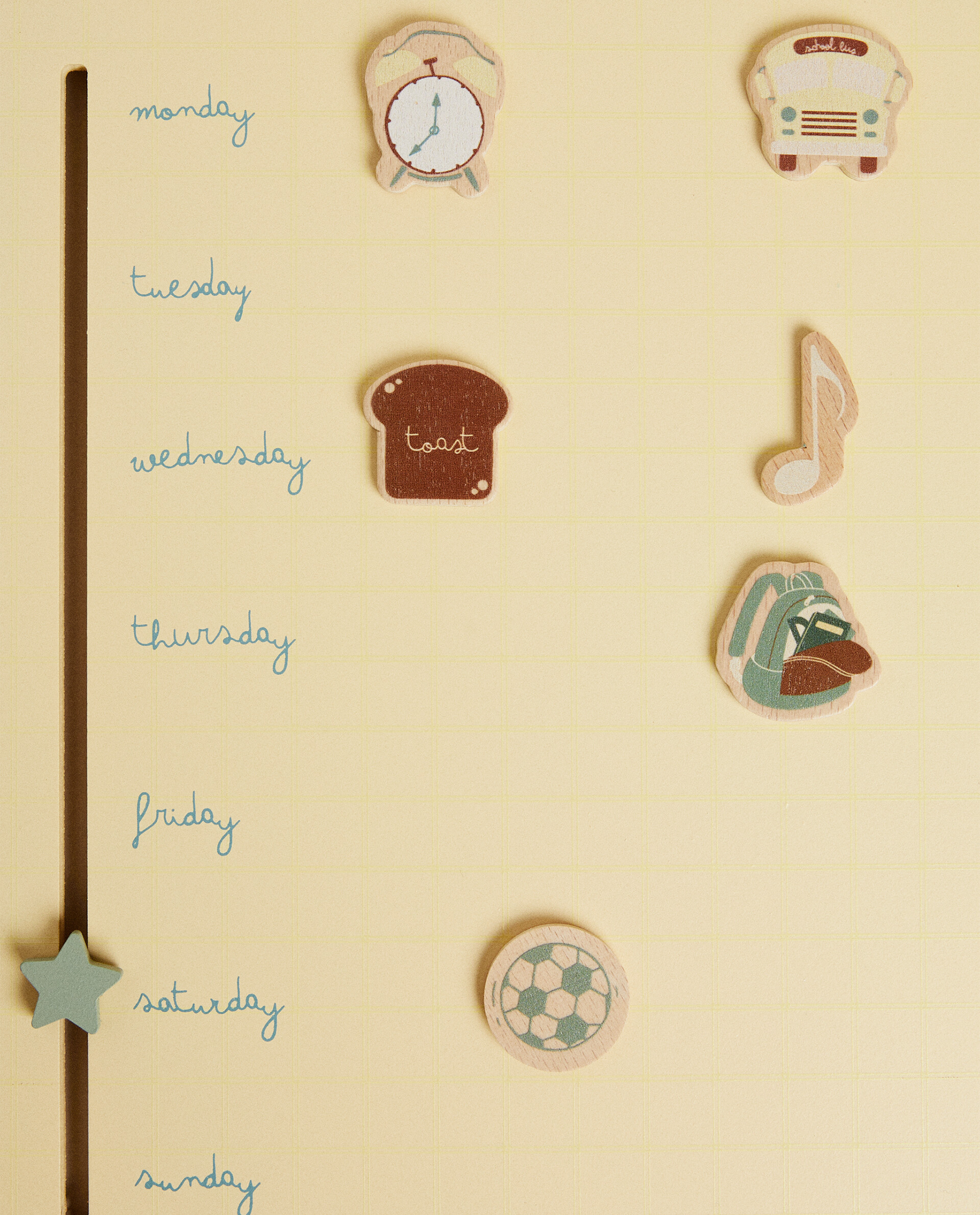 Calendario settimanale per bambini