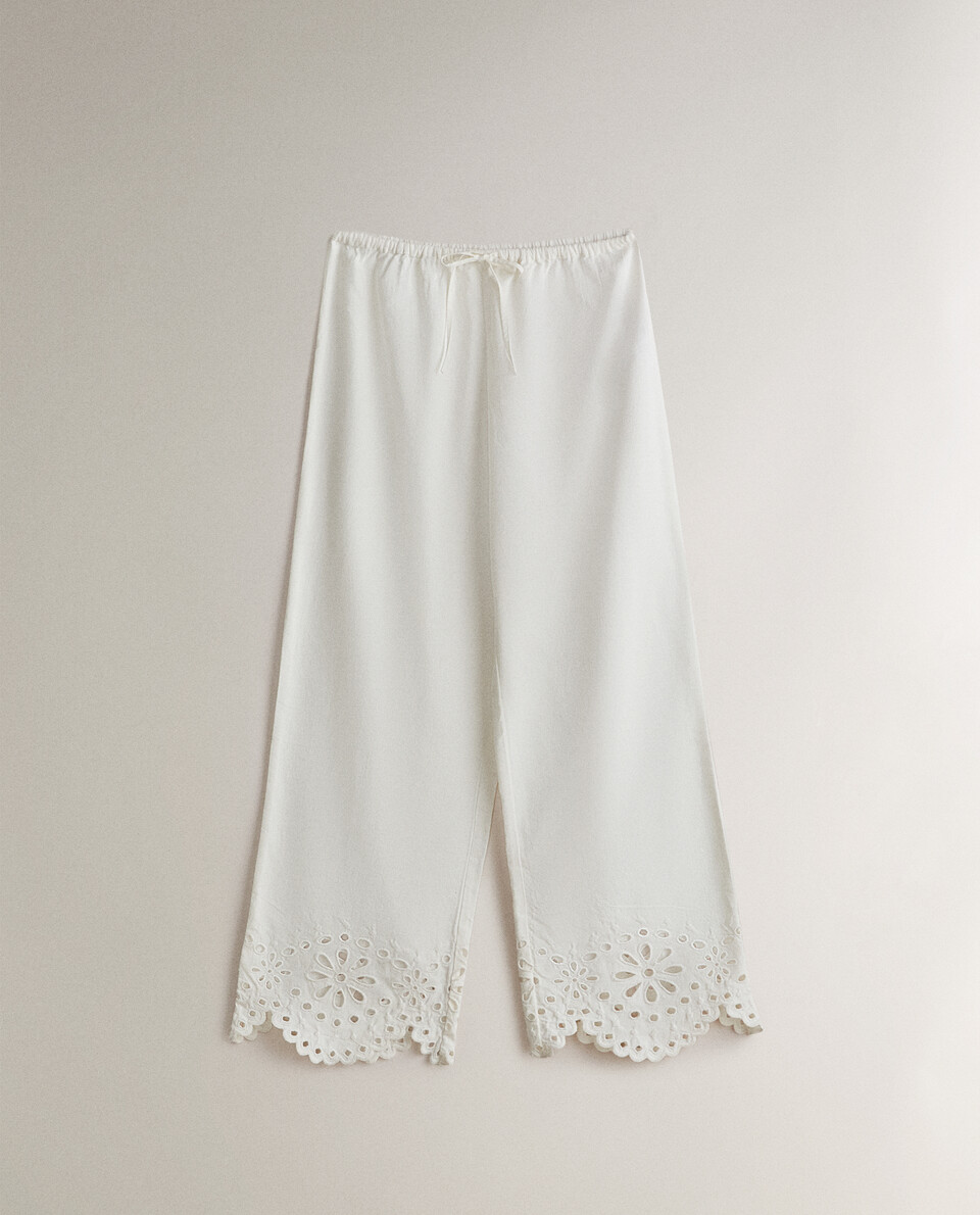 EMBROIDERED TROUSERS