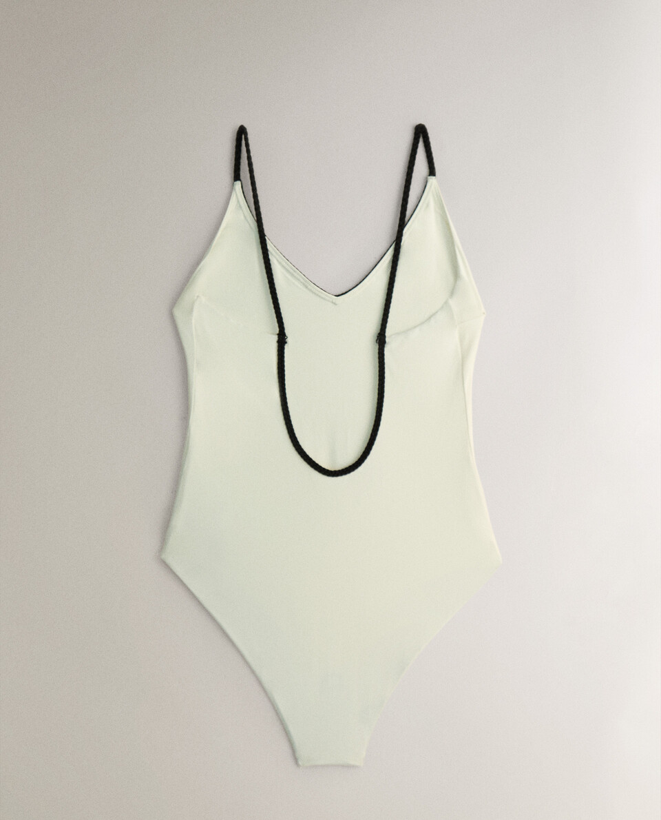 BEACH SWIMSUIT WITH CONTRAST STRAPS