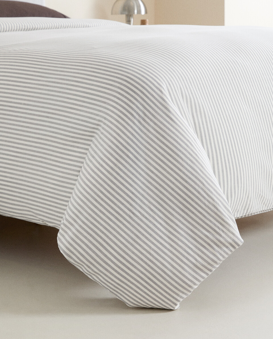 DUVET COVER WITH NARROW STRIPES