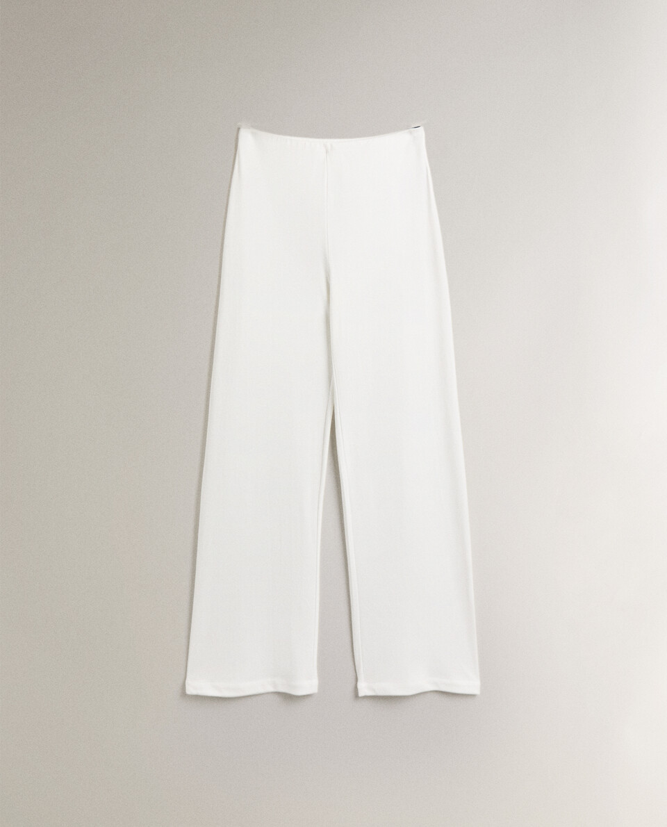 LYOCELL AND COTTON TROUSERS