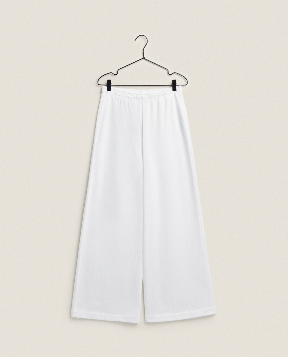 WIDELEG COTTON TROUSERS Zara Home United Kingdom