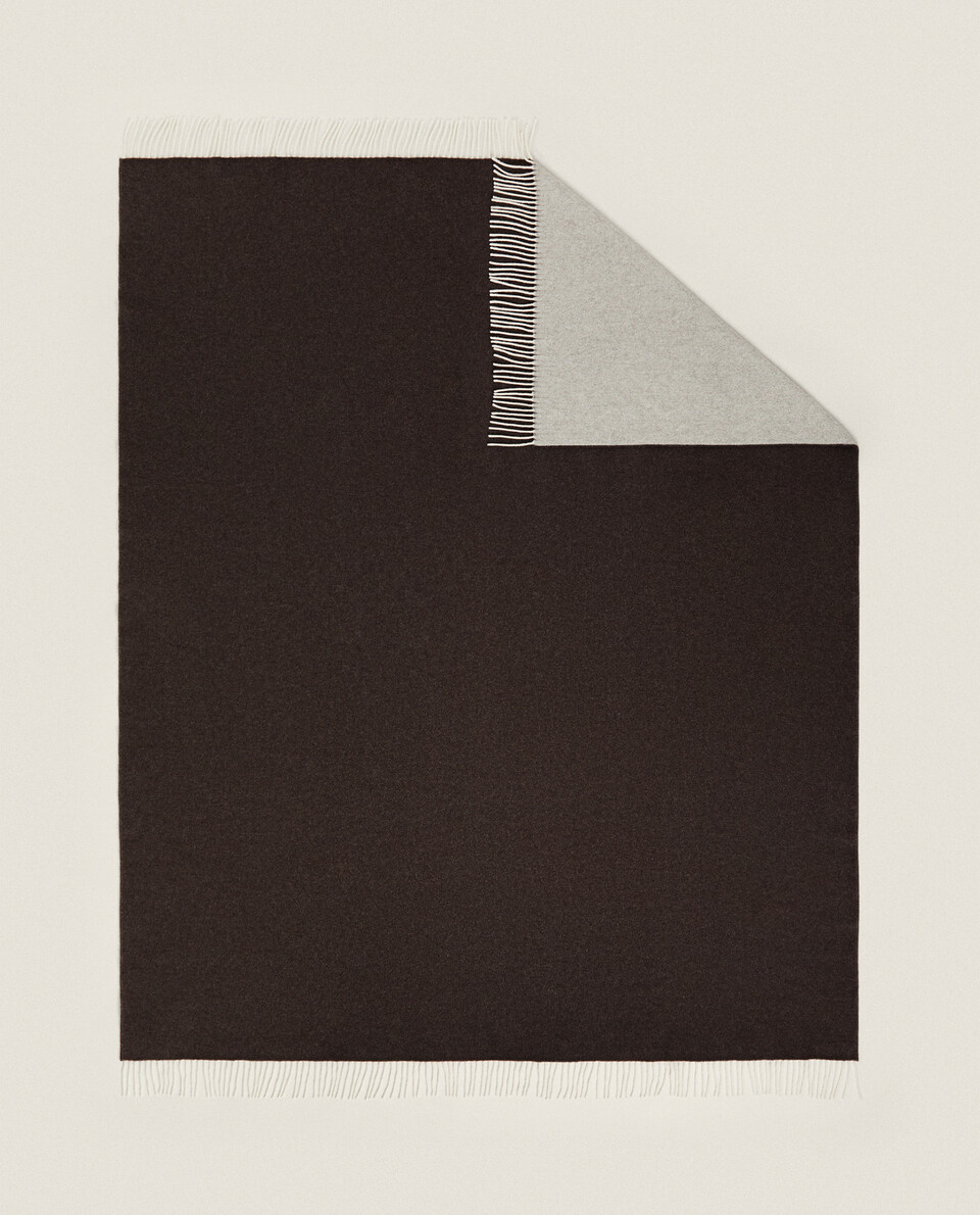 Wool and cashmere blanket zara home worldwide