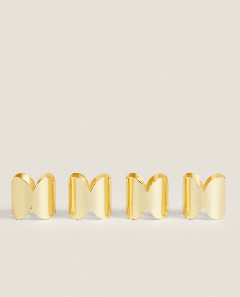 WAVY NAPKIN RINGS (PACK OF 4) Zara Home UAE ABU DHABI/AL AIN/RAS AL